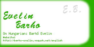 evelin barho business card